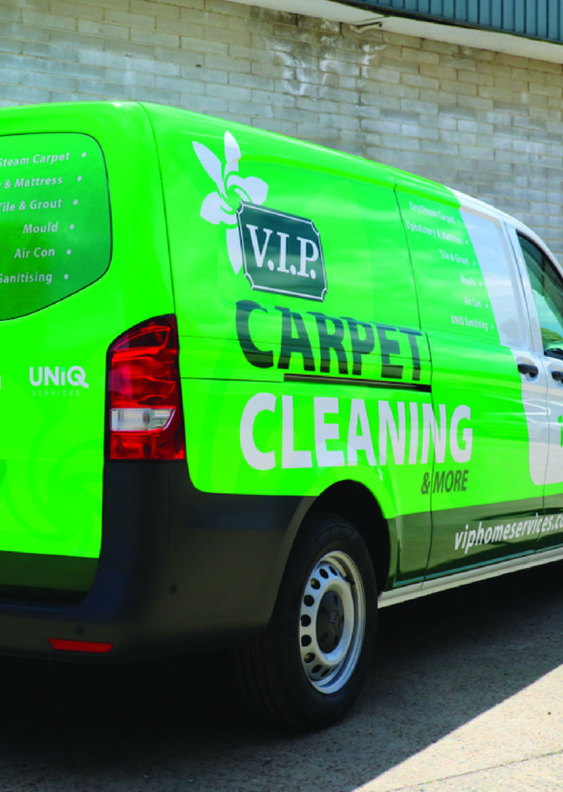 Vehicle signage VIP cleaning